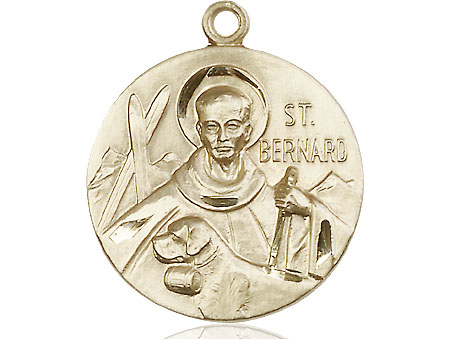 14kt Gold Saint Bernard of Monjoux Medal