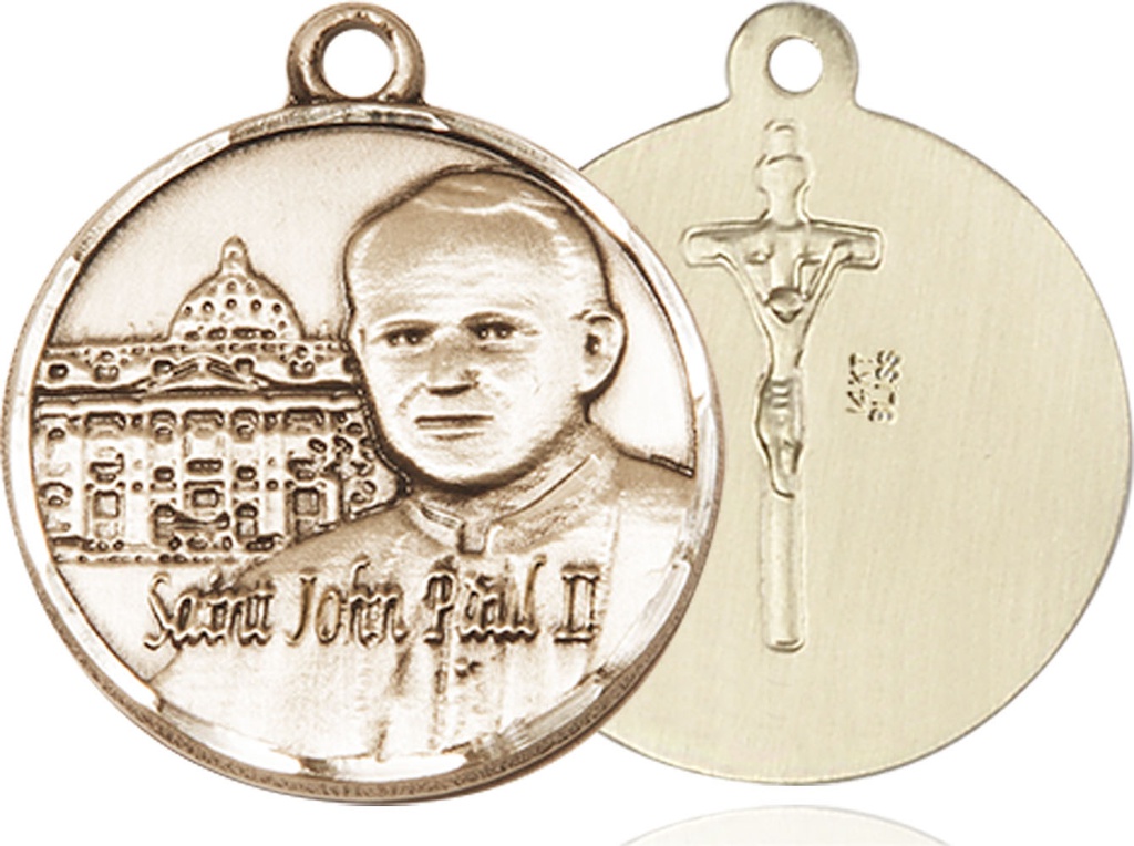 14kt Gold Saint John Paul II Vatican Medal
