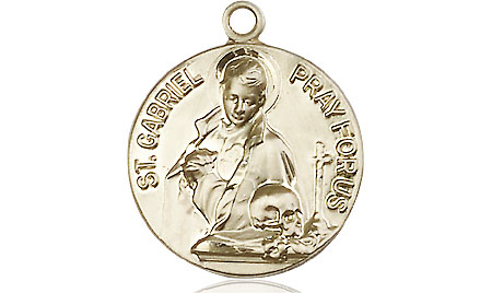 14kt Gold Saint Gabriel of the Blessed Virgin Medal