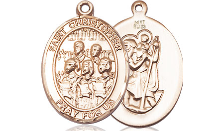 14kt Gold Saint Christopher Choir Medal