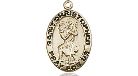 14kt Gold Saint Christopher Medal