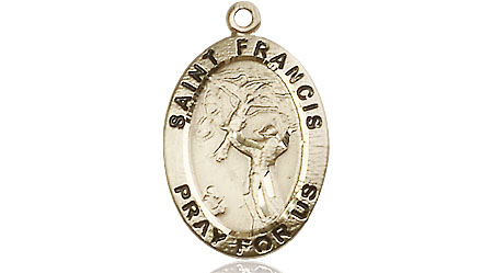 14kt Gold Saint Francis of Assisi Medal