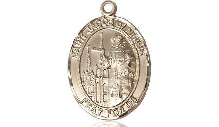 14kt Gold Saint Jacob of Nisibis Medal