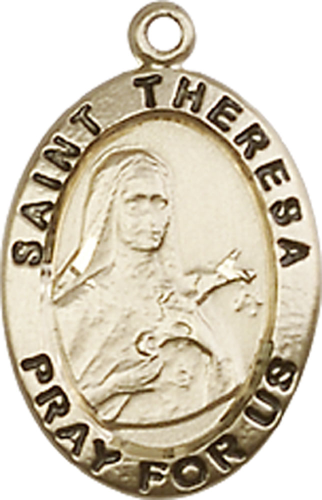 14kt Gold Saint Theresa Medal