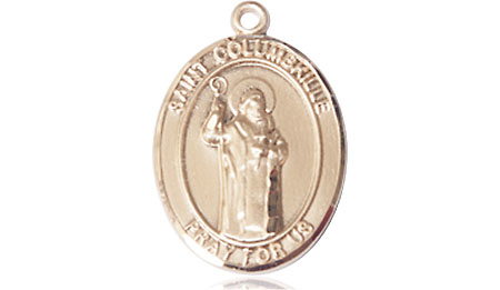 14kt Gold Saint Columbkille Medal
