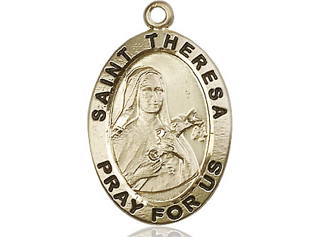 14kt Gold Saint Theresa Medal