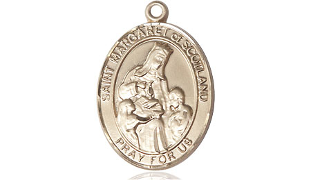 14kt Gold Saint Margaret of Scotland Medal