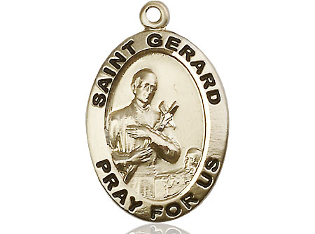 14kt Gold Saint Gerard Medal