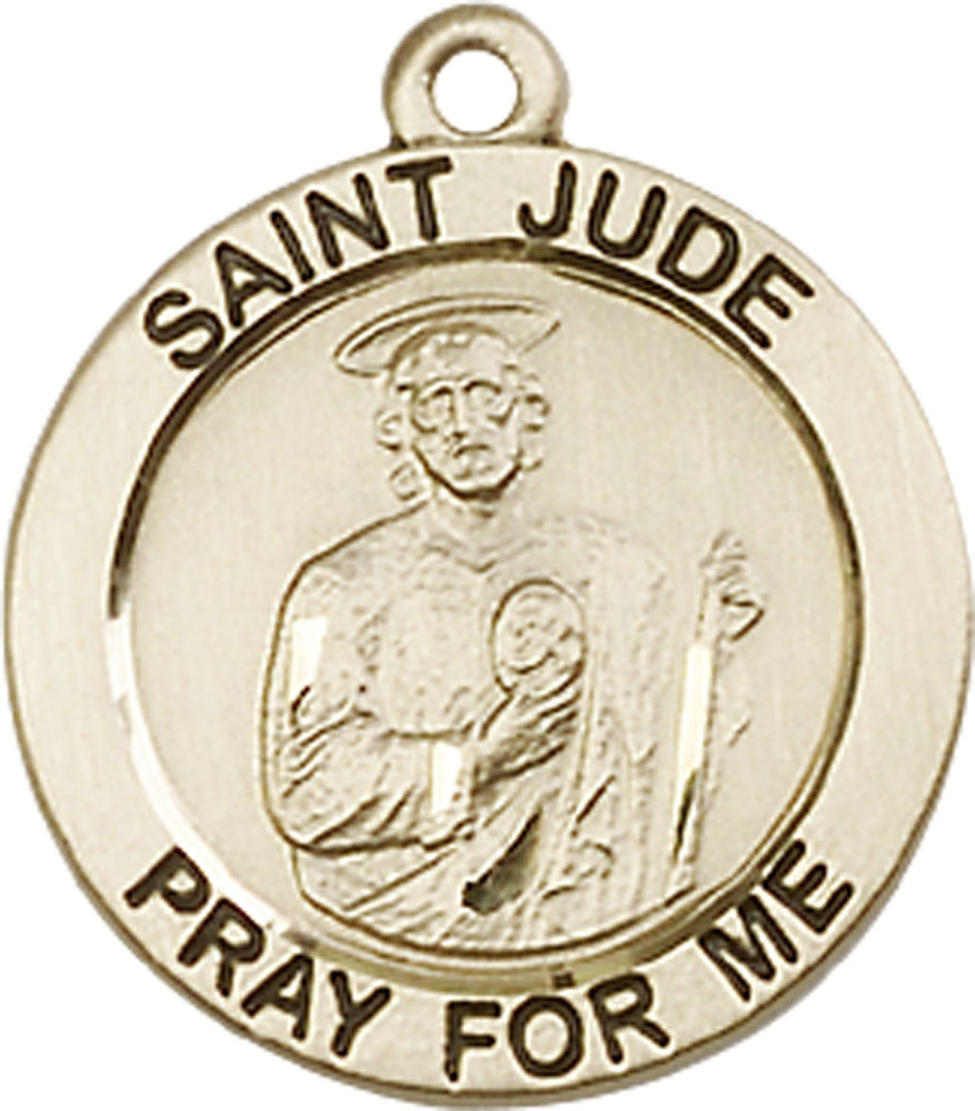 14kt Gold Saint Jude Medal