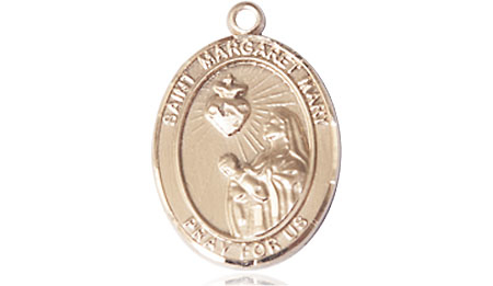 14kt Gold Saint Margaret Mary Alacoque Medal