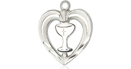 Sterling Silver Heart / Chalice Medal