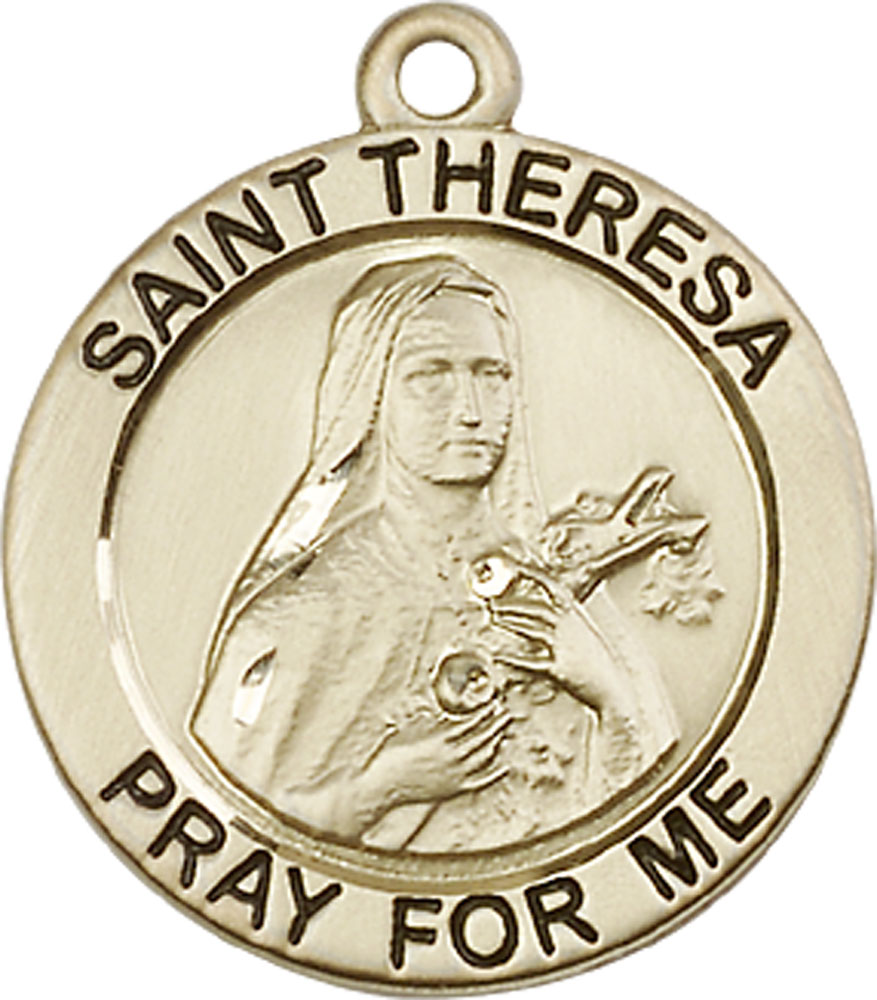 14kt Gold Saint Theresa Medal