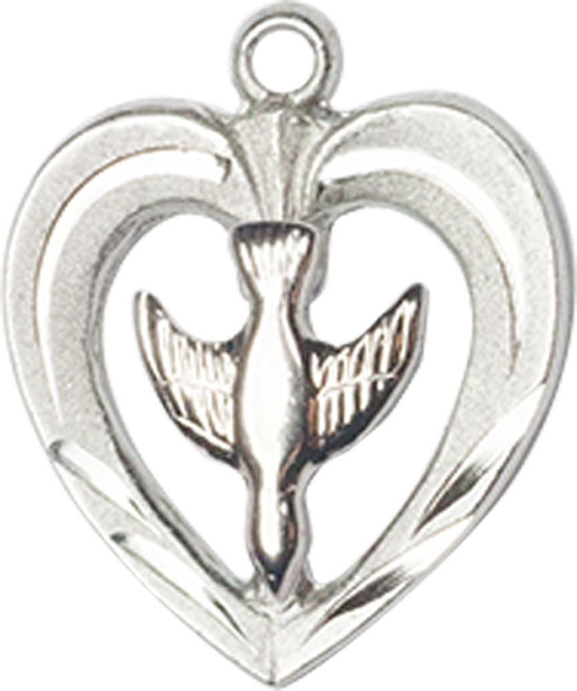 Sterling Silver Heart / Holy Spirit Medal