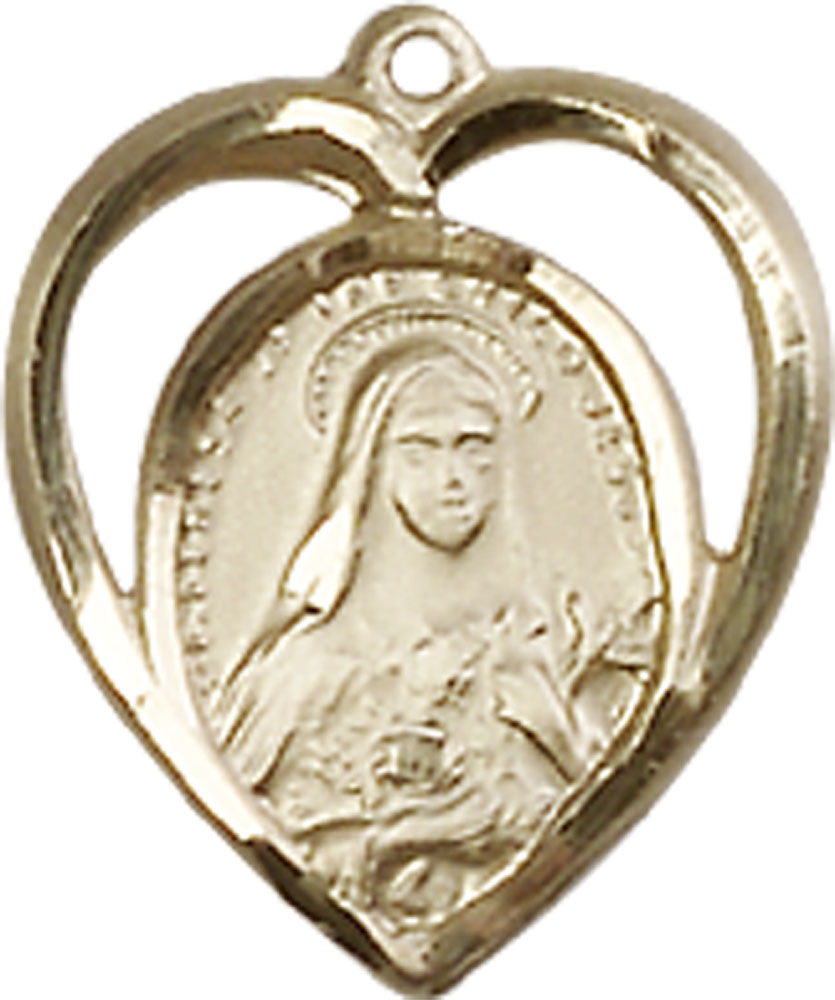 14kt Gold Saint Theresa Medal