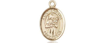 14kt Gold Saint Agatha Medal