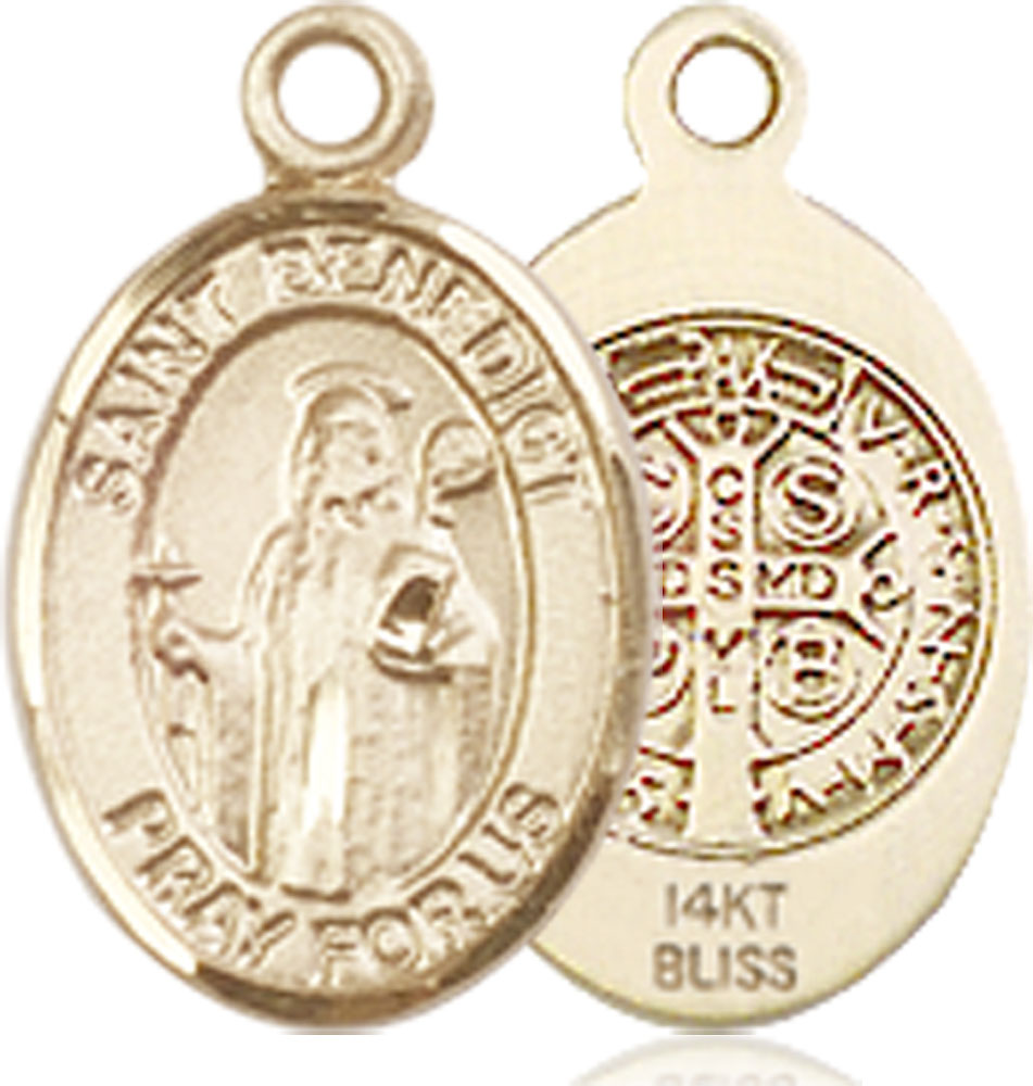 14kt Gold Saint Benedict Medal