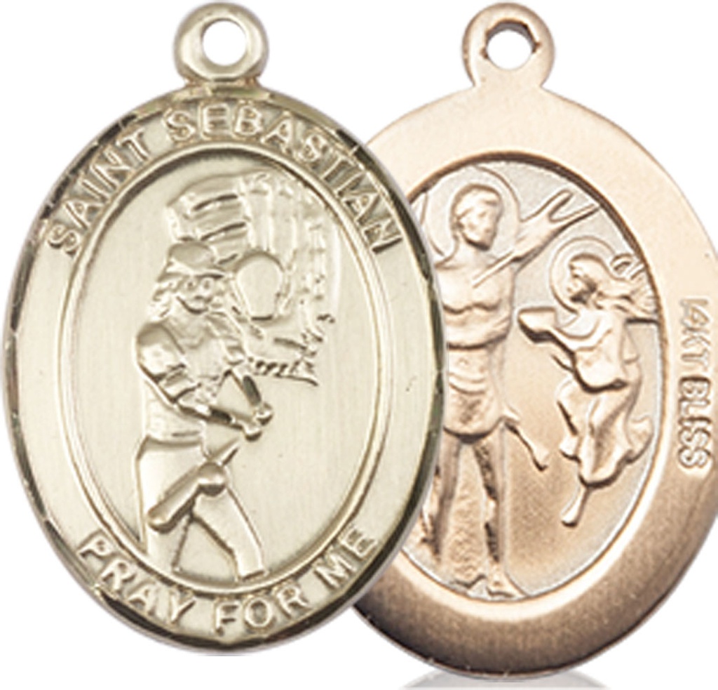 14kt Gold Saint Sebastian Softball Medal