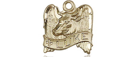 14kt Gold Saint Luke Medal