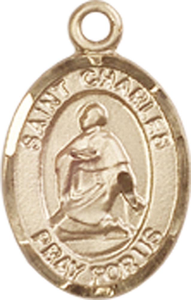 14kt Gold Saint Charles Borromeo Medal