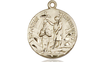 14kt Gold Saint John the Baptist Medal