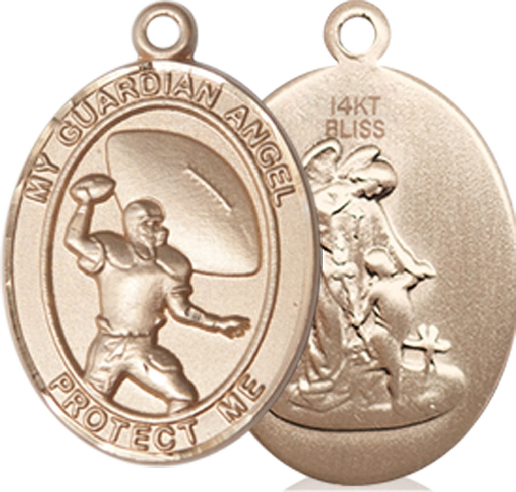 14kt Gold Guardian Angel Track&amp;Field Medal