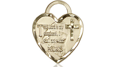 14kt Gold Filled Lord Is My Shepherd Heart Medal