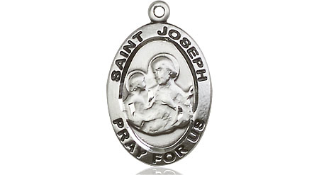 Sterling Silver Saint Joseph Medal - With Box