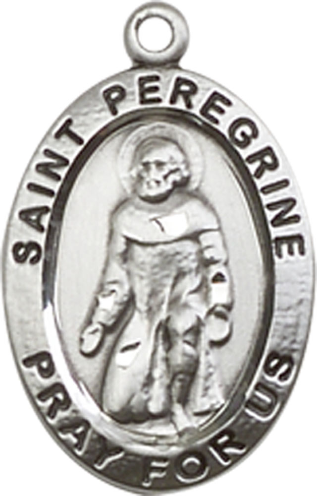 Sterling Silver Saint Peregrine Medal