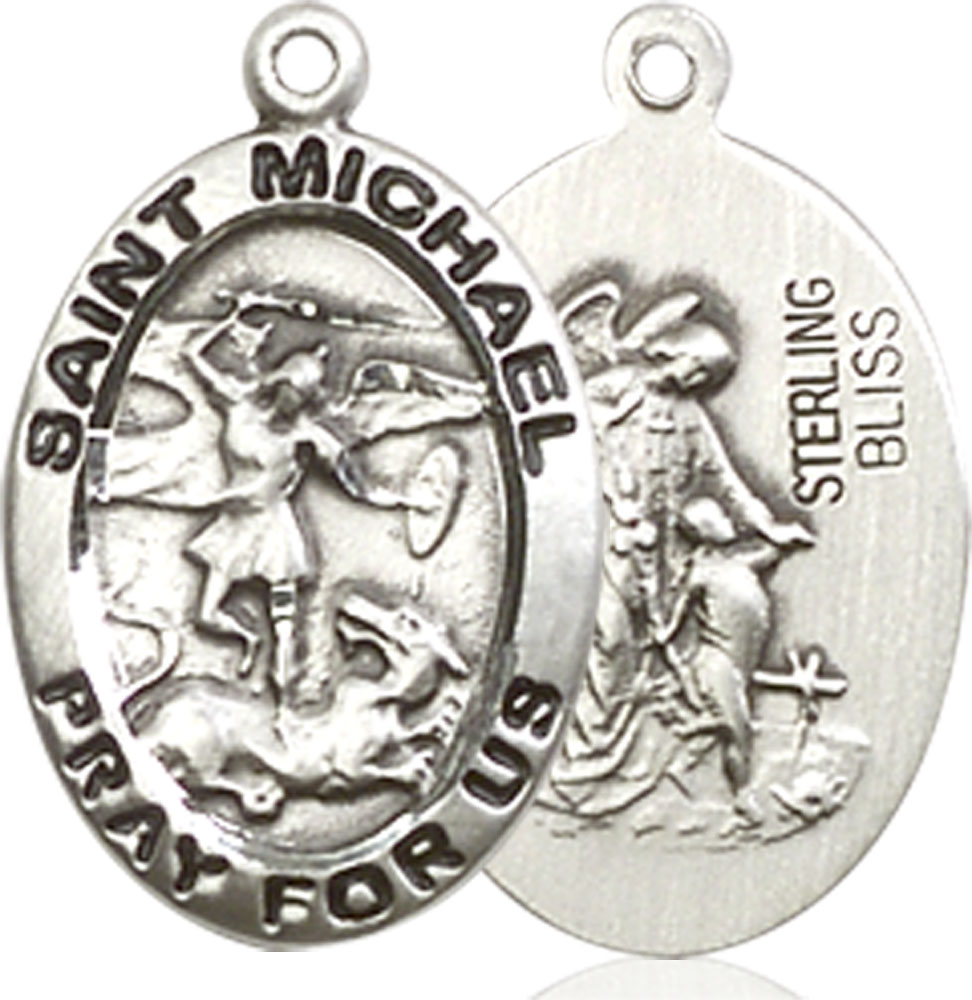 Sterling Silver Saint Michael the Archangel Medal - With Box