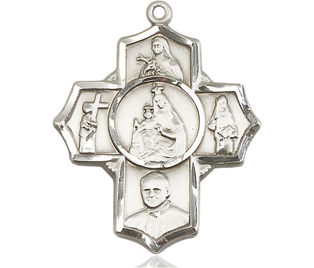 Sterling Silver Carmelite 4-Way Medal