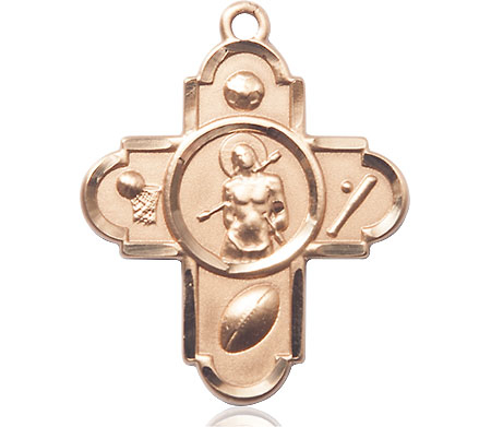 14kt Gold Filled 5-Way St Sebastian Medal