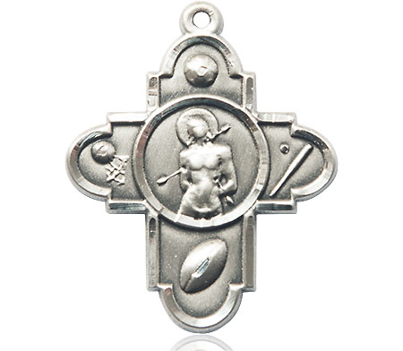 Sterling Silver 5-Way St Sebastian Medal