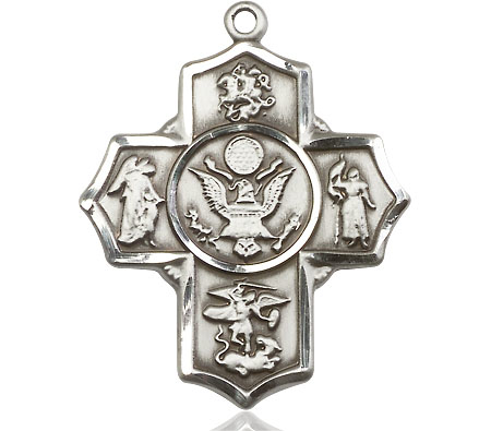 Sterling Silver 5-Way Army Medal