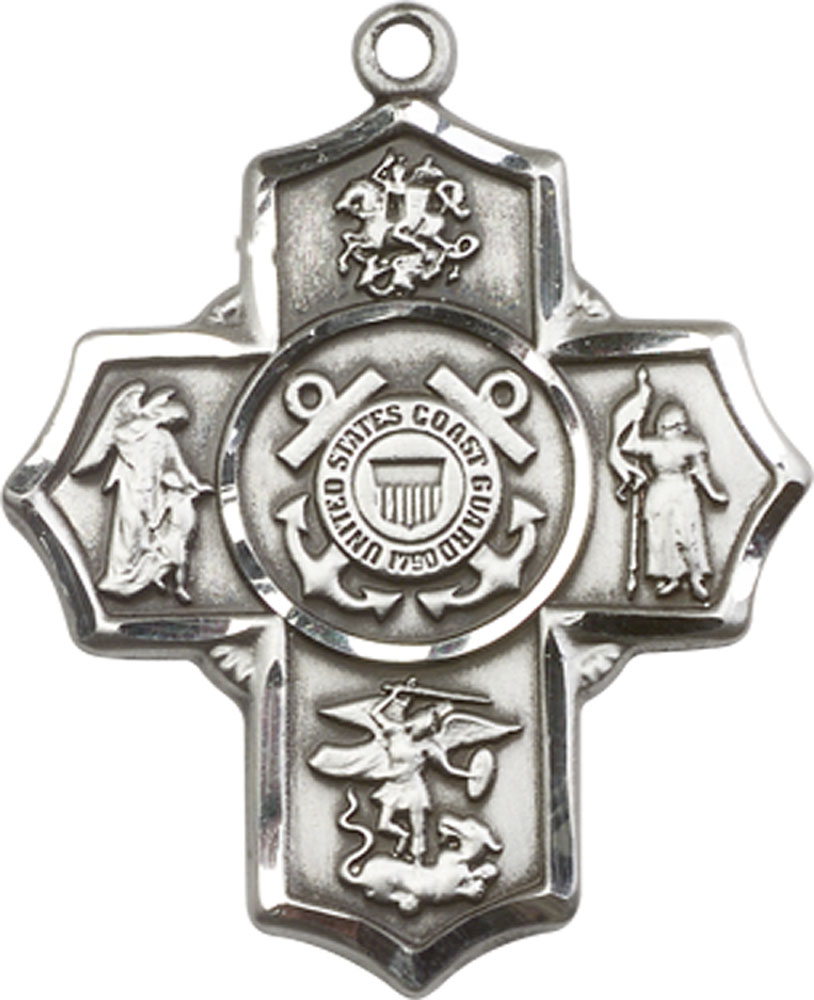 Sterling Silver 5-Way Coast Guard Medal