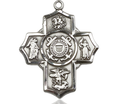 Sterling Silver 5-Way Coast Guard Medal