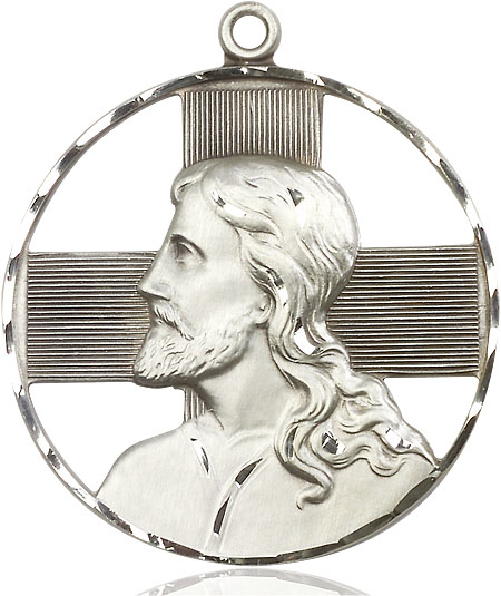 Sterling Silver Christ Profile Medal