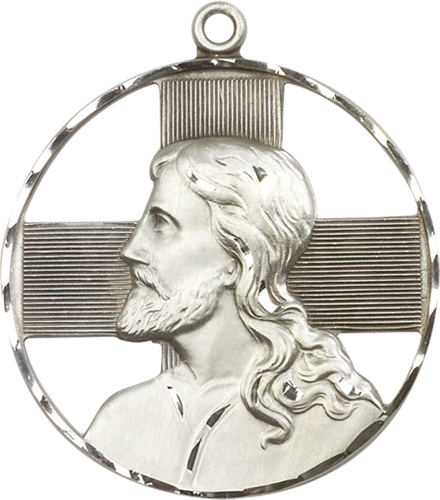 Sterling Silver Christ Profile Medal