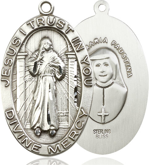 Sterling Silver Divine Mercy Medal