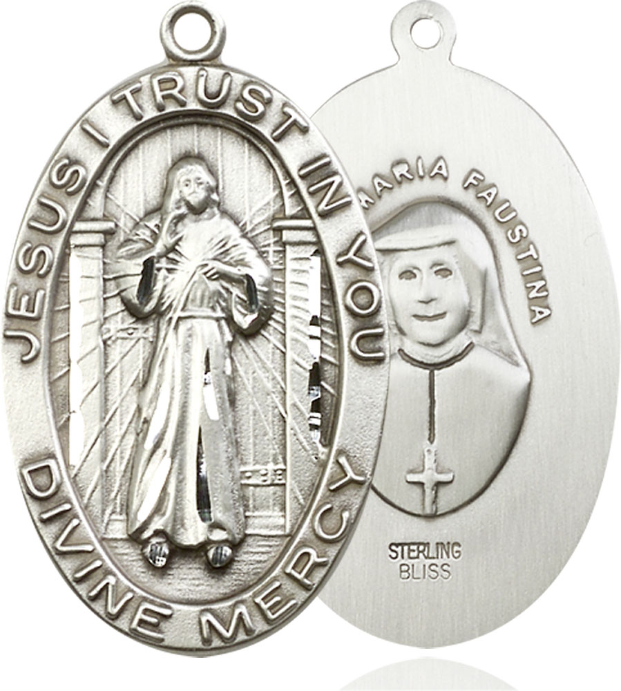 Sterling Silver Divine Mercy Medal