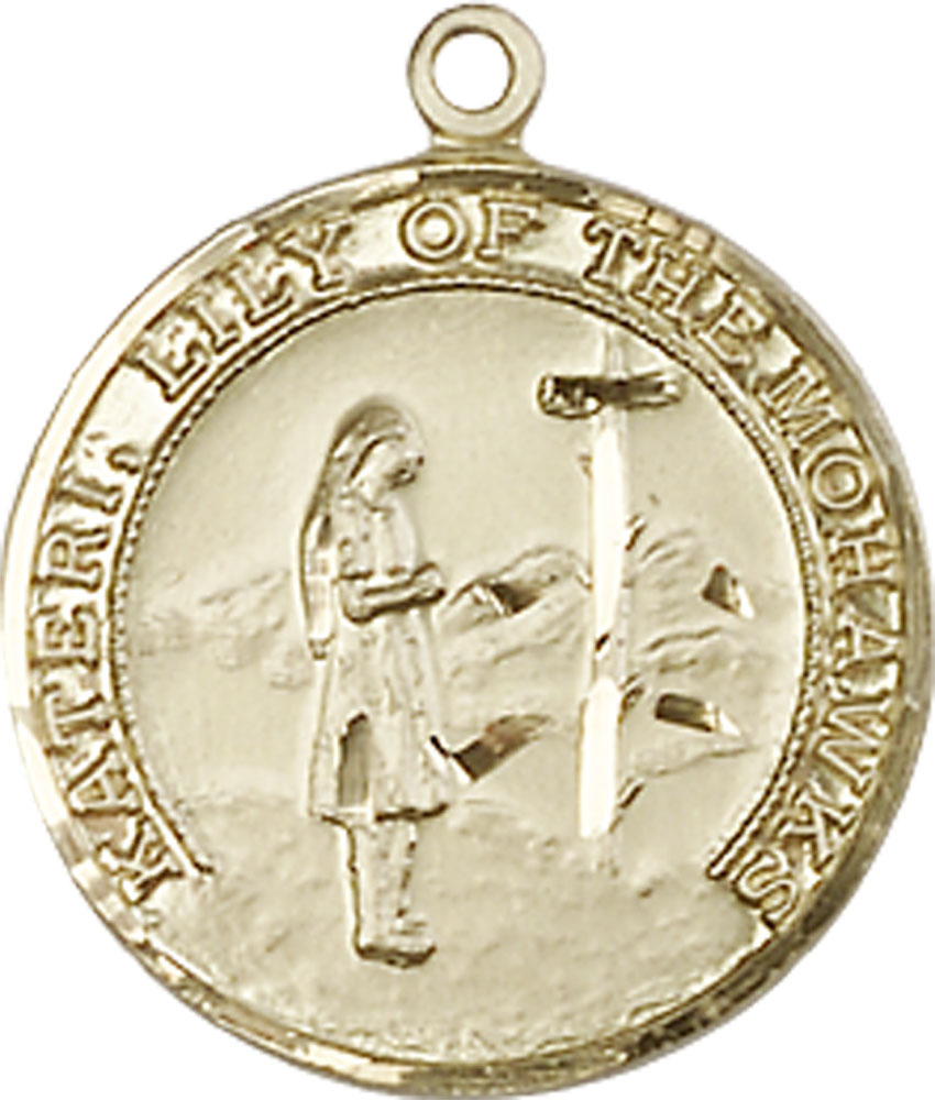 14kt Gold Filled Saint Kateri Medal