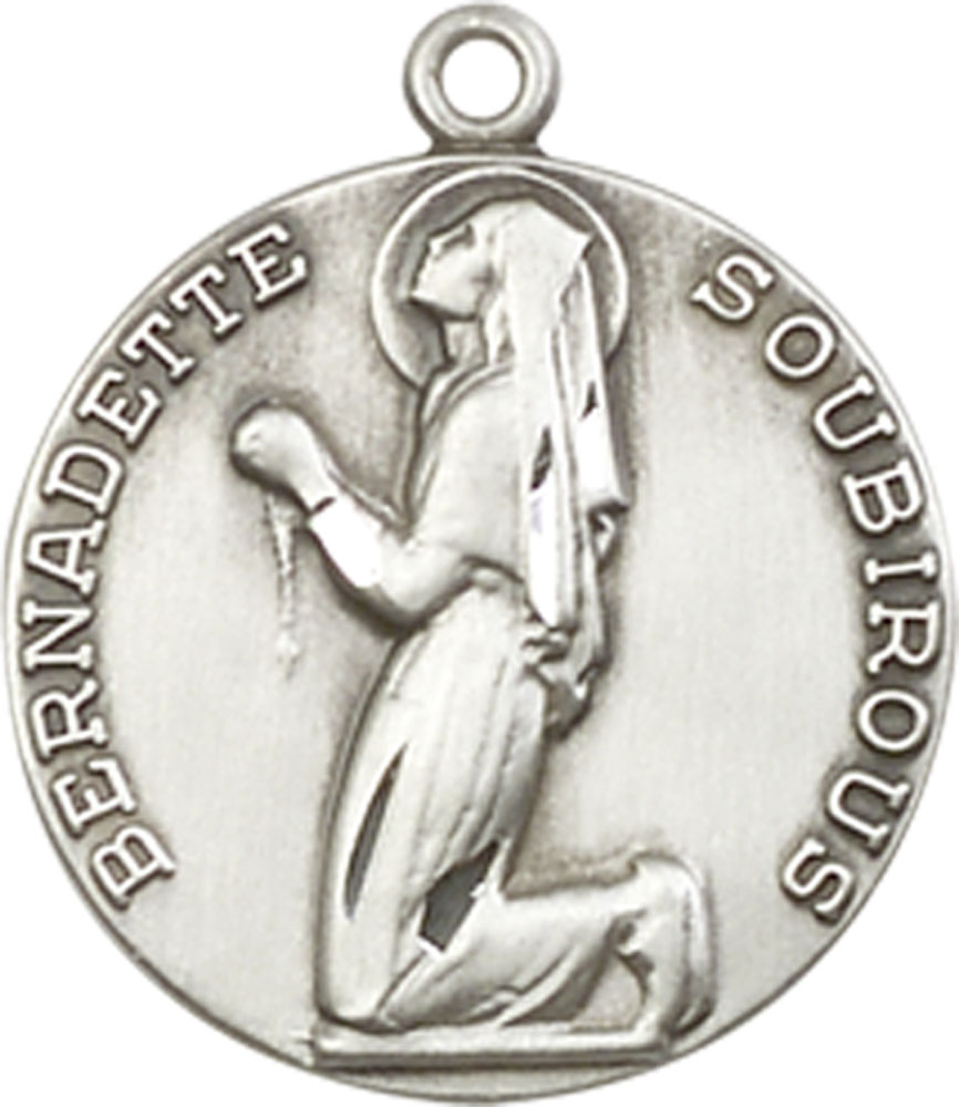 Sterling Silver Saint Bernadette Medal
