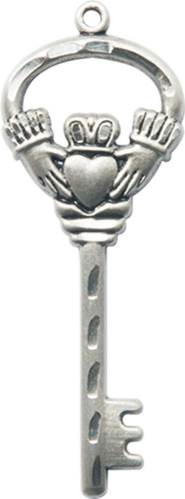 Sterling Silver Key w/Claddagh Medal