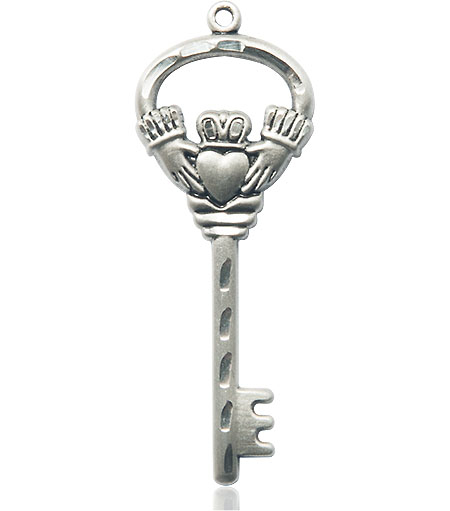 Sterling Silver Key w/Claddagh Medal