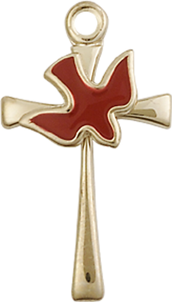 14kt Gold Filled Cross / Holy Spirit Medal
