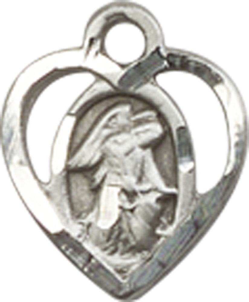 Sterling Silver Guardian Angel Medal