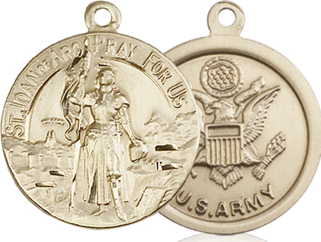 14kt Gold Saint Joan of Arc Army Medal