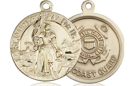 14kt Gold Saint Joan of Arc Coast Guard Medal