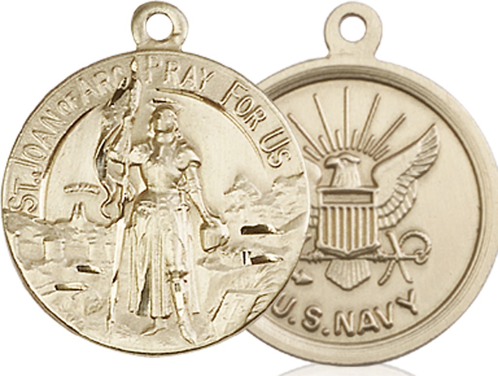 14kt Gold Saint Joan of Arc Navy Medal