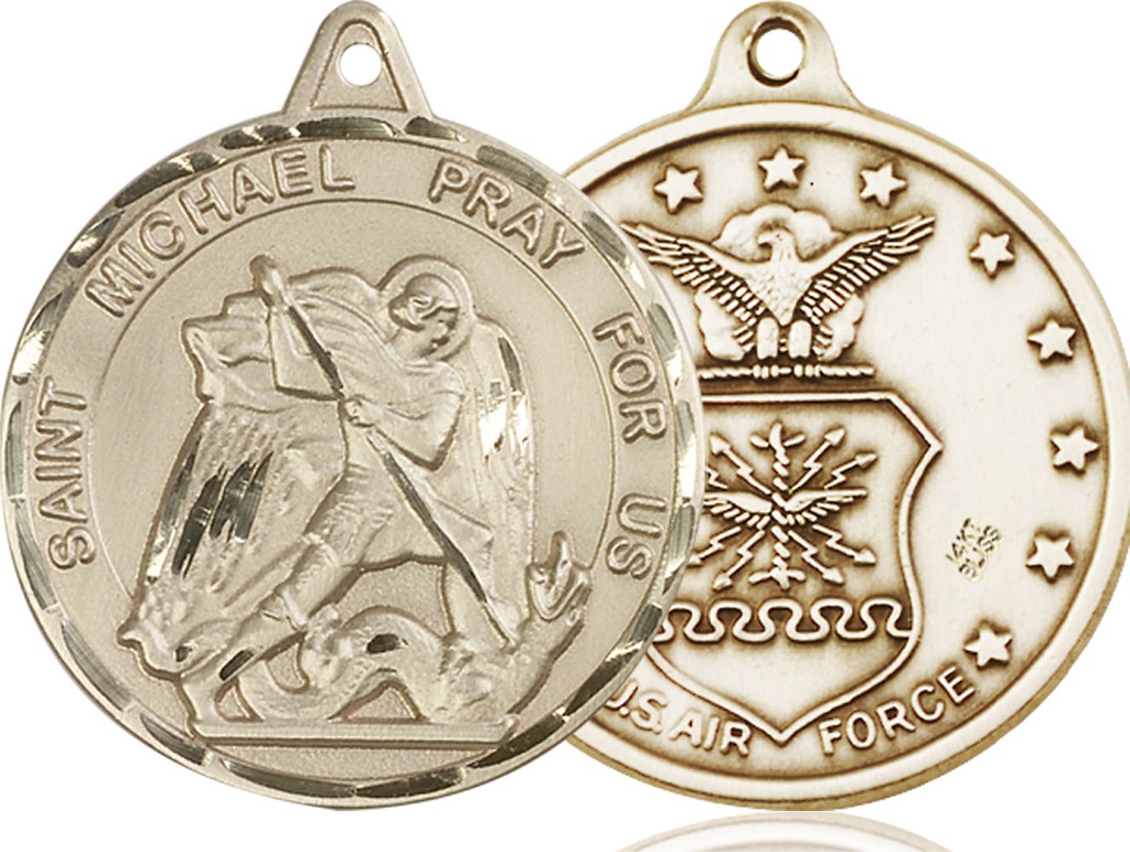 14kt Gold Saint Michael Air Force Medal