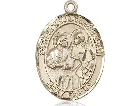 14kt Gold Filled Saints Cosmas &amp; Damian Medal